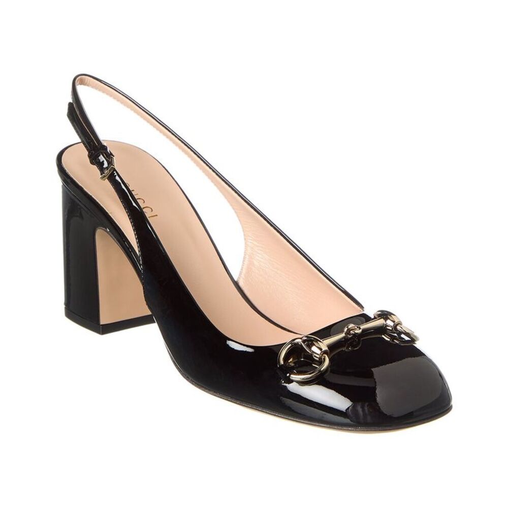 Gucci Horsebit Patent Slingback Pump